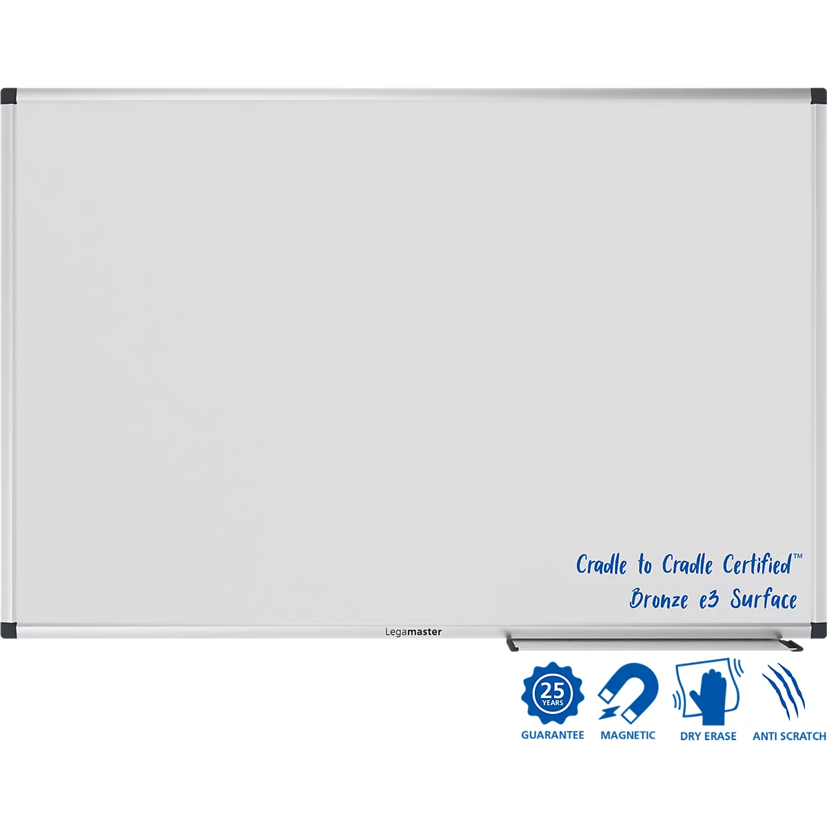 Whiteboard Legamaster UNITE PLUS, magnetisch, Markerablage, B 1200 x T 12,6 x H 900 mm, emaillierter Keramikstahl, weiß